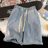Shopmocho 2025 New Summer Shorts Jeans Men Denim Pants Stretch Dark Blue Fashion Design Men's Jeans Slim Straight Male Short Jeans Hombre