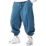 Shopmocho Fall Men's Casual Loose Drawstring Pants - Fashion High-End Hip-Hop Style Premium Corduroy - Trendy Cuffed Pants