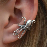 Shopmocho A Simple and Creative Retro Octopus Ear Clip Animal Earring Suitable for Women's Exaggerated Personality Earrings
