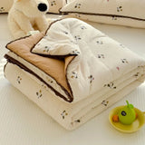 SHOPMOCHO New Sweet Printed Air-Condition Blanket Soft Skin-Friendly quilted quilt Breathable Cooling Summer Comforter Queen King Beds