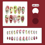 SHOPMOCHO 24pcs White Flower Fake Nail Tips Ins Yellow Pink Blush False Nails Wearable Full Cover European Almond Shaped Press on Nails
