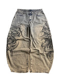 SHOPMOCHO American Y2K New Grey Printing Baggy Jeans Men Women High Street Vintage Hip Hop Harajuku Casual Joker Couple Wide-leg Pants