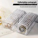 Shopmocho 10PCS Press-On Nail Storage Acrylic Boxes with Adhesive Sheets Transparent Clear Nail Boxes Jewelry Storage Tool&Accessories