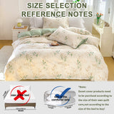 Shopmocho 3pcs Elegant Floral Tea Art Print Duvet Cover Set， Soft Skin-Friendly Bedding Set Includes 1 Duvet Cover And 2 Pillowcases