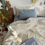Shopmocho Floral Style Duvet Cover Pure Cotton Bed Cover Girls Soft Comforter Covers Set with Pillowcase이불커버 King Size Quilt Cover Set