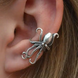 Shopmocho A Simple and Creative Retro Octopus Ear Clip Animal Earring Suitable for Women's Exaggerated Personality Earrings
