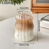 Shopmocho Glass Drinkware Cold Coffee Cups Latte Coffee Glass Iced Juice Milk Water Bottle Aesthetic Cup Wine Cocktail Glass כוסות לקפה קר