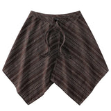Shopmocho Fashion Tassel Hip Hop Irregular Men and Women Fake Shirt Hem Spring Autumn False Shirt Skirt Half-body Plaid Skirts Womens Saia