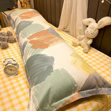 SHOPMOCHO 100% Cotton Pillow Cover Comfortable Pillow Case 90/120/150/180cm Long Bedside Cushion Cover Sweet Girl Pillow Covers Decorative