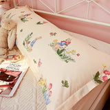 SHOPMOCHO 100% Cotton Pillow Cover Comfortable Pillow Case 90/120/150/180cm Long Bedside Cushion Cover Sweet Girl Pillow Covers Decorative
