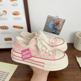 Shopmocho New Casual Height Increasing Platform Canvas Shoes Women Summer Outer White Sneakers Slipper Slip on Sandals Vulcanize Shoes