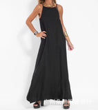 Shopmocho Women Cotton linen Side Split Long Slip Dress Summer Lady Strapless Solid Color Holiday Party Dresses FYY-10080