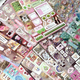 Shopmocho 6pcs/10pcs Set Y2K Random Cute Glitter Laser Sticker for Phone Camera Luggage Journal Sticker Kawaii Decoration Sticker Gift
