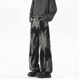SHOPMOCHO Autumn Men's Baggy Wide Leg Men's Jeans High Street Style Dyed Denim Casual Straight Neutral Wind Baggy Jeans Fashion Versatile