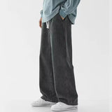 SHOPMOCHO Male Trousers New 2026 Hot Selling Korean Men's Casual Long Denim Classic Men's Straight Leg High Street Denim Wide Leg Pants