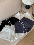 Shopmocho 2025 New Summer Loose Shorts Fashion Women Solid Pocket Retro Y2K Sportwear Wide Leg Pants Casual Streetwear Joggers Trousers