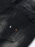 SHOPMOCHO Summer Ripped Shorts Jeans Men Denim Shorts Pants Straight Stretch Casual Cool Thin Knee Length Fashion Brand Daily Trousers
