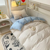 SHOPMOCHO Home Quality Bedding Set Soft Cotton Duvet Cover Pillowcase Flat Sheet 3pcs Set Home Textiles Bedding Adjustable 0.9-1.2m Bed 이불