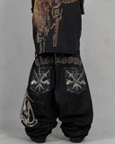 SHOPMOCHO Y2K American Jeans Mens Oversized Retro Hip-Hop Wide-Leg Pants Harajuku Trend Rock Women Straight Pants