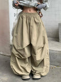 SHOPMOCHO Retro American Hip Hop Punk Work Pants 2025 Japanese Y2K Harajuku Style Loose Pants Wide Leg Sports Pants Casual Trend
