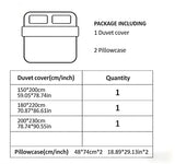 SHOPMOCHO 3pcs Simple Pink Striped Duvet Cover Set with 2 Pillowcases Soft Washed Cotton Bedding Set For Girls 150x200cm Bedroom Decor