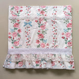 SHOPMOCHO Korean Sweet Flowers Short Curtains for Living Room Japanese Elegant Lace Floral Half Curtains for Kitchen #A510
