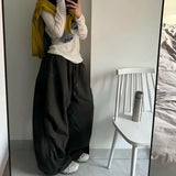 Shopmocho Oversized Black Sweatpants Women Y2K Harajuku Baggy Joggers Summer Streetwear Wide Leg Pants Korean Fashion Casual Trousers New