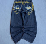 SHOPMOCHO Y2K American Southpole Hip-hop Oversized Jeans Mens Retro Skateboard Boy Wide-leg Pants Gothic Graffiti Couple Wide Pants