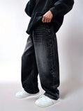 SHOPMOCHO Boy's jeans, boy's all-season loose trendy jeans, street casual hip-hop pants, festival-style pants.Full elastic waistband