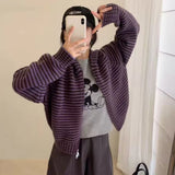 SHOPMOCHO Korean Style Green Knitted Cardigans for Women Casual Loose Knit Hooded Zipper Coats Autumn Winter Warm Sweater Jackets Tops