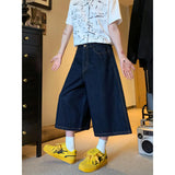 Shopmocho American Retro Jeans Y2K Men Women Harajuku Hip Hop Gothic Retro Pocket Embroidered Blue Baggy Jeans Low Waist Wide Leg Trousers