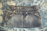 SHOPMOCHO Y2K New Gothic Cute Denim Skirt Womens Clothing Harajuku Vintage Slim Skirt Kawaii Light Blue Jean Low Waist Short Mini Skirt