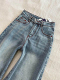 SHOPMOCHO Y2k Light Blue Baggy Jeans Women Red Stitch Embroidery High Waist Wide Leg Denim Pants Streetwear Casual Y2K Grunge Trousers New