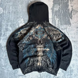 SHOPMOCHO Gothic New Fashion Oversized Letter Printed Zipper Hoodie Sweater Men Y2K Harajuku Rock Casual Couple Sweatshirt Streetwear