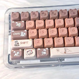 SHOPMOCHO 142 Keys Customized Gift Cute Cat keycaps New MAO Keycaps Square Thermal Sublimation Mechanical Keyboard 2.25 U 2.75U for Alice