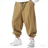 Shopmocho Fall Men's Casual Loose Drawstring Pants - Fashion High-End Hip-Hop Style Premium Corduroy - Trendy Cuffed Pants