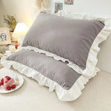 SHOPMOCHO Princess Pillowcases With Ruffles Multiple Sizes Pillow Cover Comfortable Pillow Case For Adults Kids