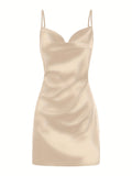 Shopmocho 2025 Lady va va voom Satin hip suspender dress women's dress