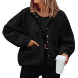 SHOPMOCHO New autumn and winter women polar fleece loose jacket y2k retro Harajuku casual street jacket top