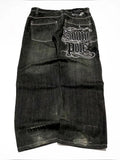 Shopmocho New 3D Chain Old Jeans Men American Tie-Dye Splash-Ink Hip Hop Pants High Street Y2K Punk Graffiti Hip Hop Couple Straight Pants