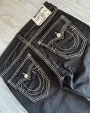 Shopmocho Harajuku Gothic Retro Pocket Embroidered Blue Baggy Jeans Buddha Embroidery Logo Jeans Y2K Men Women Low Waist Wide Leg Trousers