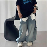 SHOPMOCHO Boys' jeans in spring and autumn, loose pants for adults, handsome and versatile, children's casual pants trend