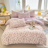 SHOPMOCHO Floral Style Duvet Cover Sets Single/Queen/King Soft Washed Cotton Bed Cover Sets 240x220 Bedding Sets