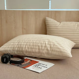 SHOPMOCHO 100 Cotton Pillowcase 2 PCS Colorful Stripe Pillow Case Bedding Black Pillow Cover Envelope Pillow Case Cover Nordic Sling