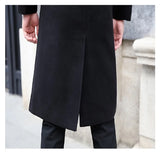 SHOPMOCHO Long dust coat Men Winter Warm Trench Woolen Cloth Coat Mens Double Breasted Slim Casual Jackets Solid Business Outwear