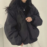 Shopmocho Both Sides Thicken Coat New Zipper Hooded Women Winter Jacket Oversized Elegant Solid Fashion Warm Coats Casual Ladies Outerwear
