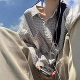 Shopmocho In-Stock Plaid Sun Protection Shirt Women's Loose-Fit 2025 Summer New Style Men's Blouse Cotton Fabric China Mainland Origin