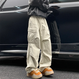 Shopmocho Spring Big Pocket Men's Cargo Pants Japanese Y2k Harajuku Loose Straight Wide Leg Trousers Baggy Pants Man Hip Hop Sweatpants