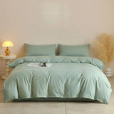 SHOPMOCHO 3pcs 100% Egyptian Cotton Duvet Cover Set 1pc Duvet Cover and 2pcs Pillowcases 150*200/220*220cm Single/double Queen King Size