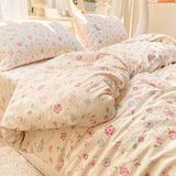 SHOPMOCHO Floral Style Duvet Cover Breathable Quilts Cover Single/Double/Queen Size Comforter Cover Home Bedding (Pillowcase Need Order)